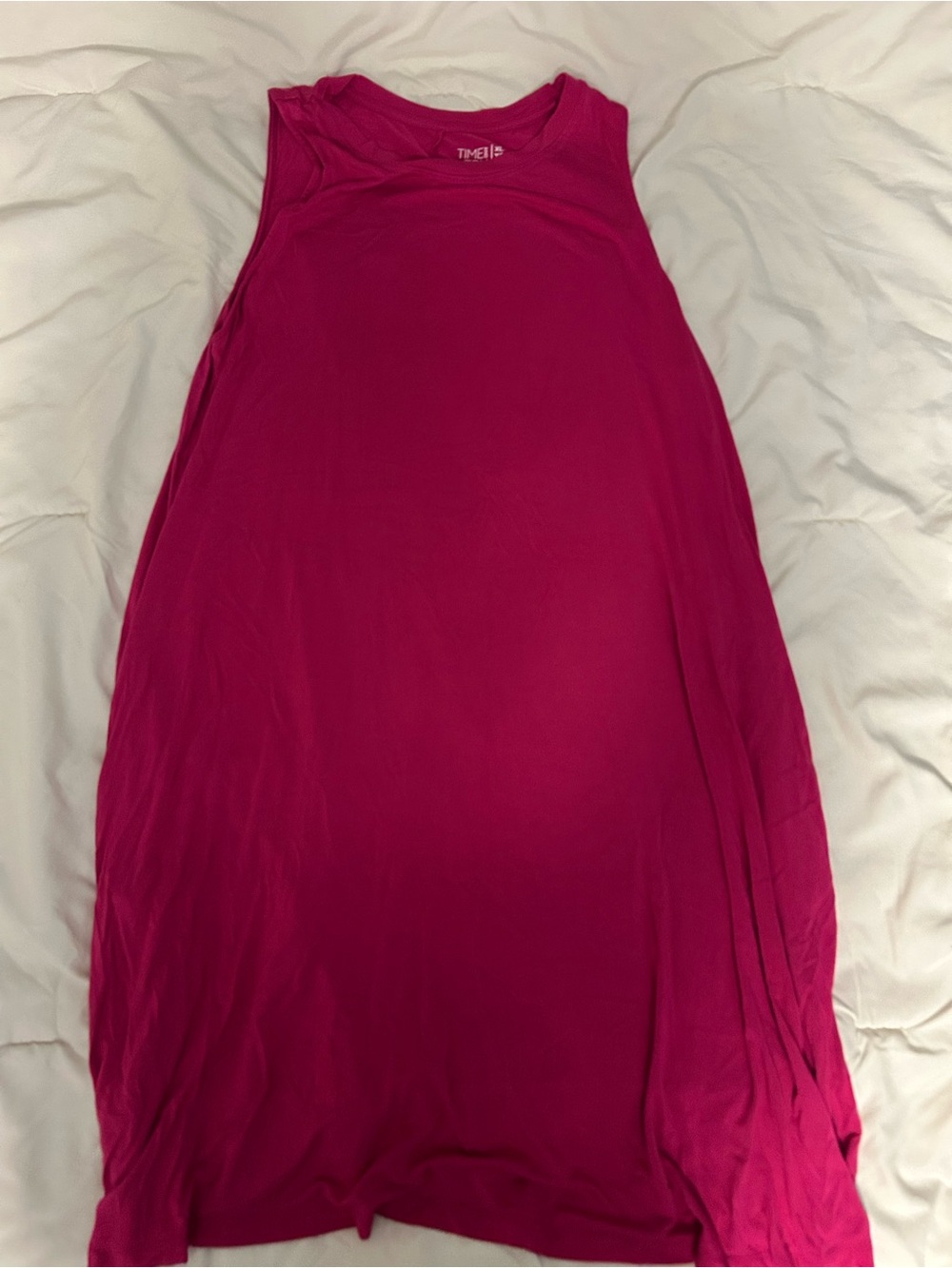 Time and Tru Sleeveless Midi Dress in Fuchsia
